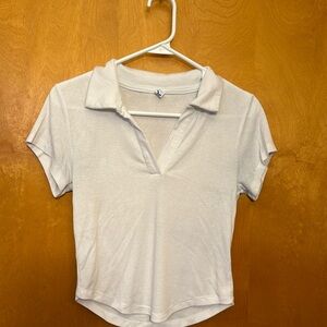 White collard t-shirt